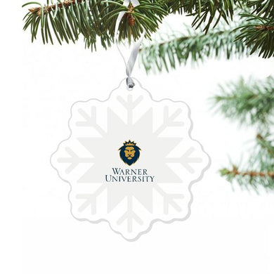 WU Snowflake Ornament, White